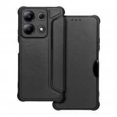 XIAOMI Redmi Note 13 4G Wallet Cases Razor Book Carbon Fibre, Carbon pattern  Black