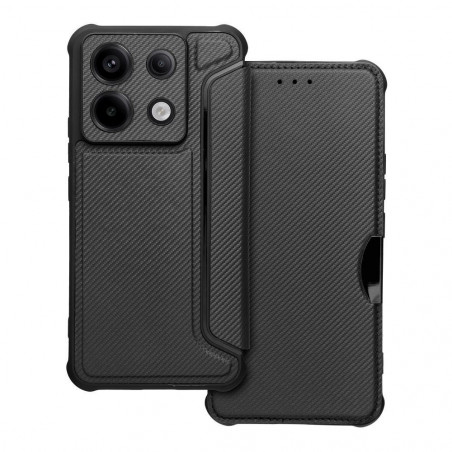 XIAOMI Redmi Note 13 Pro 5G Wallet Cases Razor Book Carbon Fibre, Carbon pattern  Black
