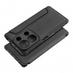 XIAOMI Redmi Note 13 Pro 4G Wallet Cases Razor Book Carbon Fibre, Carbon pattern  Black