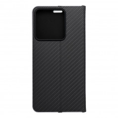 XIAOMI Redmi Note 13 5G Wallet Cases LUNA Book Carbon Carbon Fibre, Elegant  Black
