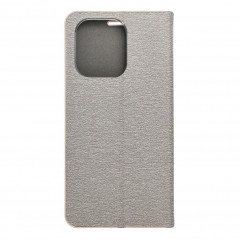 XIAOMI Redmi Note 13 4G Wallet Cases LUNA Book Gold Elegant  Silver