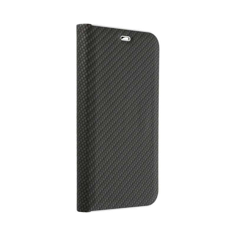 XIAOMI Redmi Note 13 Pro 4G Wallet Cases LUNA Book Carbon Carbon Fibre, Elegant  Black