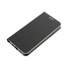 XIAOMI Redmi Note 13 Pro 4G Wallet Cases LUNA Book Carbon Carbon Fibre, Elegant  Black