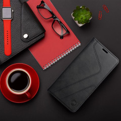 XIAOMI Redmi Note 13 4G Wallet Cases Forcell F-PROTECT RFID Blocker Book Elegant  Black