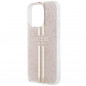 Apple iPhone 14 Pro Max Case Guess 4G Gold Stripe Elegant  Pink