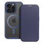 Apple iPhone 15 Pro Wallet Cases Smart Mag Book Elegant  MagSAFE  Blue