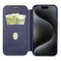 Apple iPhone 15 Pro Wallet Cases Smart Mag Book Elegant  MagSAFE  Blue