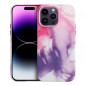Apple iPhone 15 Pro Case Leather Mag Cover Elegant  MagSAFE  Purple splash