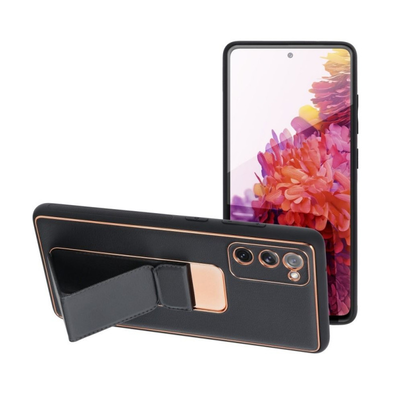 Samsung Galaxy S20 FE 5G Case LEATHER Case Kickstand Black