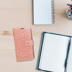 XIAOMI Redmi Note 13 Pro 5G Wallet Cases MEZZO Book Mandala  Peach fuzz