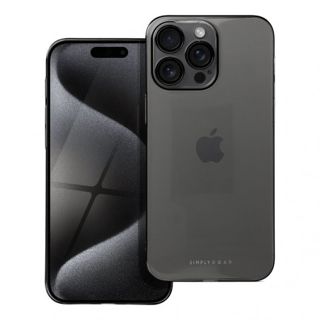 Apple iPhone 15 Pro Max Case Roar Pure Simple Fit  Black