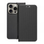 Apple iPhone 15 Pro Wallet Cases LUNA Book Carbon Carbon Fibre, Elegant  Black