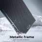 Apple iPhone 15 Pro Max Wallet Cases LUNA Book Carbon Carbon Fibre, Elegant  Black