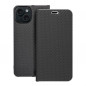 Apple iPhone 15 Wallet Cases LUNA Book Carbon Carbon Fibre, Elegant  Black