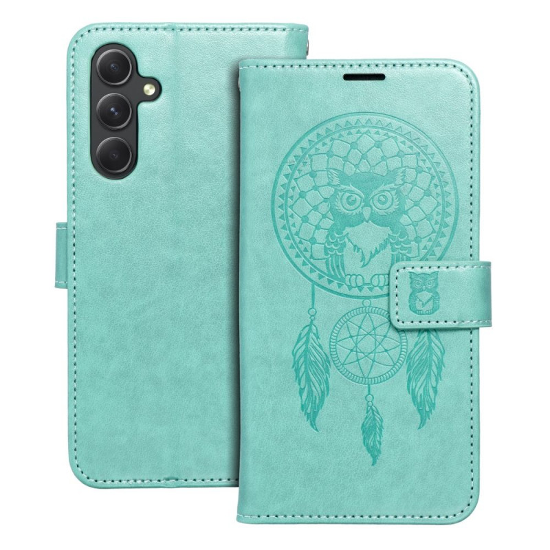 Samsung Galaxy A54 Wallet Cases MEZZO Book Dreamcatcher  Green