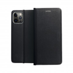 Samsung Galaxy A34 Wallet Cases LUNA Book Carbon Carbon Fibre, Elegant  Black