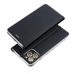 Samsung Galaxy A34 Wallet Cases LUNA Book Carbon Carbon Fibre, Elegant  Black
