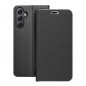 Samsung Galaxy A34 Wallet Cases LUNA Book Carbon Carbon Fibre, Elegant  Black