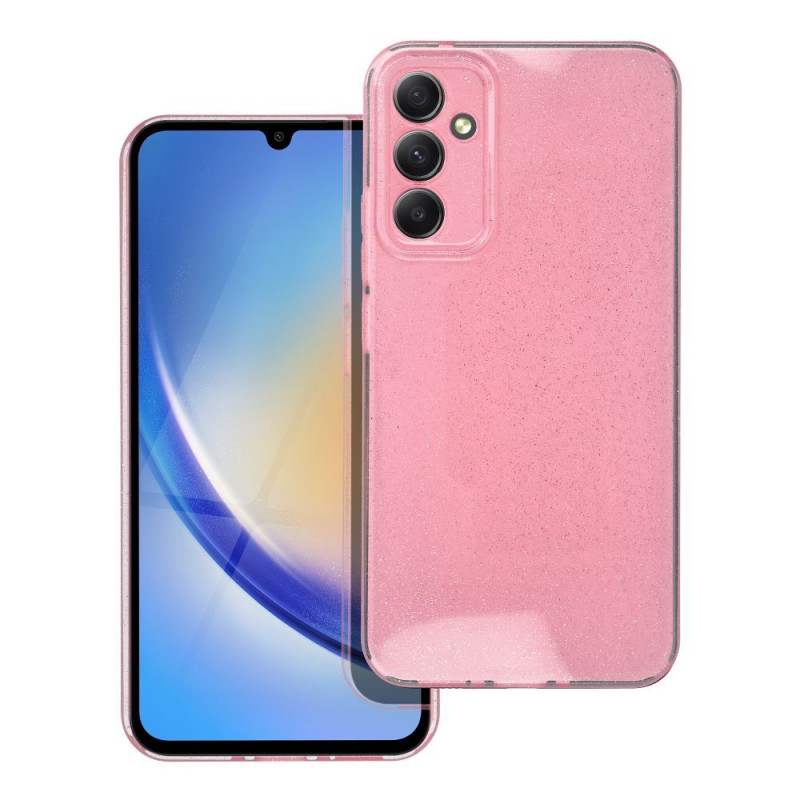 Samsung Galaxy A34 Case CLEAR 2mm BLINK Pink