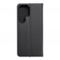 Samsung Galaxy S23 Ultra 5G Wallet Cases LUNA Book Carbon Carbon Fibre, Elegant  Black
