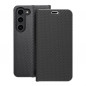 Samsung Galaxy S23 5G Wallet Cases LUNA Book Carbon Carbon Fibre, Elegant  Black