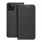 Apple iPhone 15 Plus Wallet Cases LUNA Book Carbon Carbon Fibre, Elegant  Black
