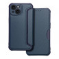 Apple iPhone 15 Wallet Cases Razor Book Carbon Fibre, Carbon pattern  Blue