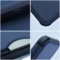Apple iPhone 15 Plus Wallet Cases Razor Book Carbon Fibre, Carbon pattern  Blue