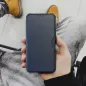 Apple iPhone 15 Plus Wallet Cases Razor Book Carbon Fibre, Carbon pattern  Blue