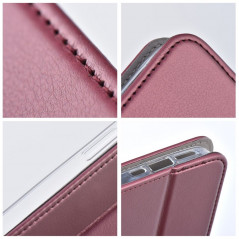 Oppo A58 Wallet Cases Smart Magneto book Burgundy