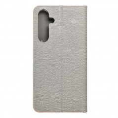 Samsung Galaxy A35 Wallet Cases LUNA Book Gold Elegant  Silver