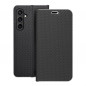 Samsung Galaxy S23 FE Wallet Cases LUNA Book Carbon Carbon Fibre, Elegant  Black