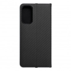 Samsung Galaxy A15 5G Wallet Cases LUNA Book Carbon Carbon Fibre, Elegant  Black