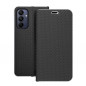 Samsung Galaxy A15 5G Wallet Cases LUNA Book Carbon Carbon Fibre, Elegant  Black