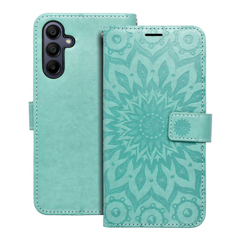 Samsung Galaxy A15 5G Wallet Cases MEZZO Book Mandala  Green