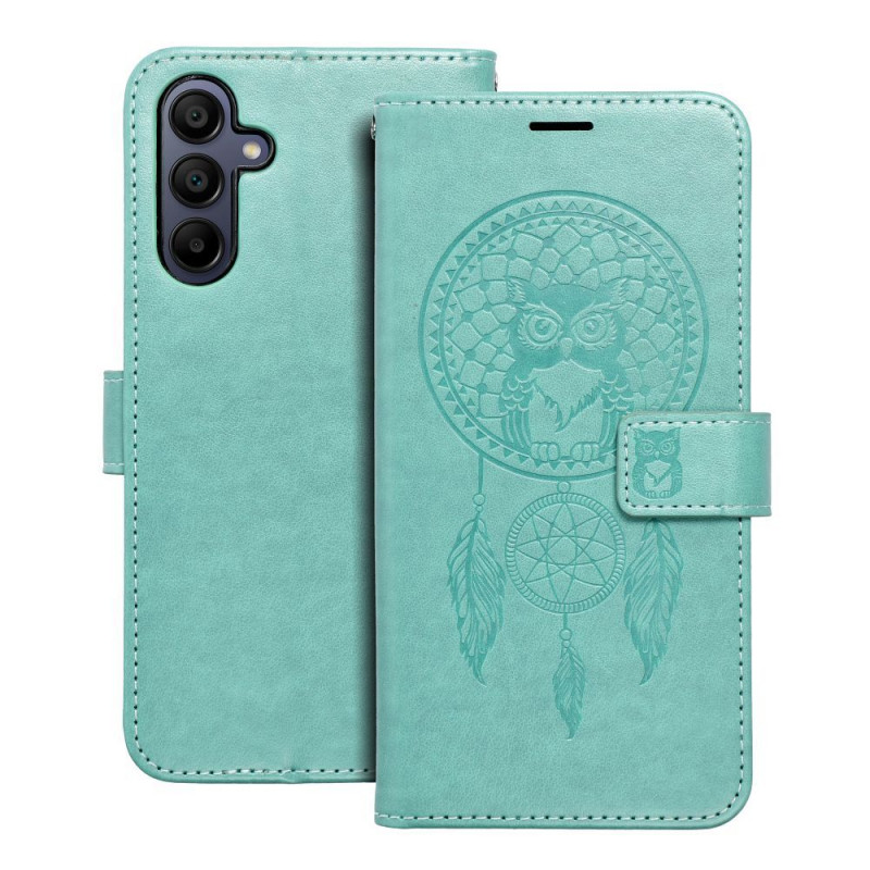 Samsung Galaxy A15 5G Wallet Cases MEZZO Book Dreamcatcher  Green