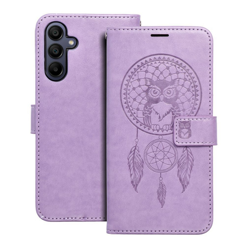 Samsung Galaxy A15 5G Wallet Cases MEZZO Book Dreamcatcher  Purple