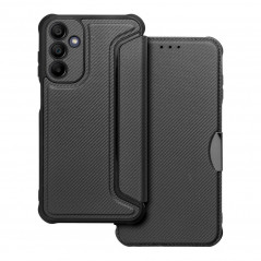 Samsung Galaxy A15 5G Wallet Cases Razor Book Carbon Fibre, Carbon pattern  Black