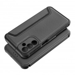 Samsung Galaxy A15 5G Wallet Cases Razor Book Carbon Fibre, Carbon pattern  Black