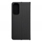 Samsung Galaxy A25 5G Wallet Cases LUNA Book Carbon Carbon Fibre, Elegant  Black