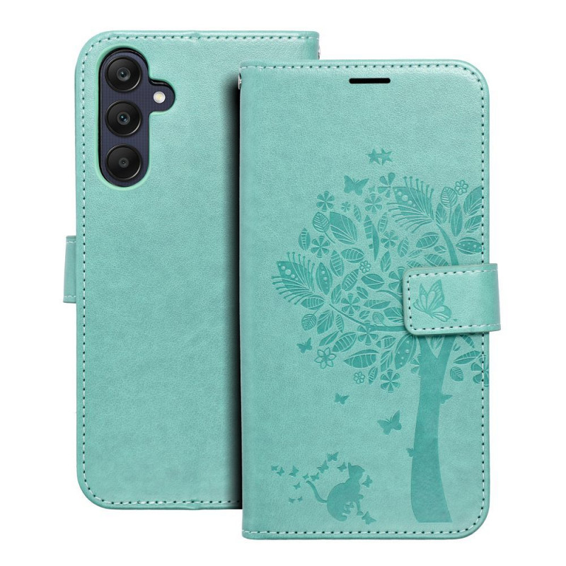 Samsung Galaxy A25 5G Wallet Cases MEZZO Book Tree  Green