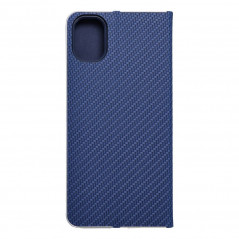 Samsung Galaxy A05 Wallet Cases LUNA Book Carbon Carbon Fibre, Elegant  Blue