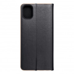 Samsung Galaxy A05 Wallet Cases LUNA Book Gold Elegant  Black