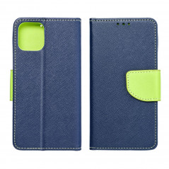 Samsung Galaxy A15 5G Wallet Cases Fancy Book Navy / Lime