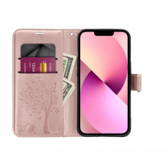 Samsung Galaxy A55 Wallet Cases MEZZO Book Tree  Rose gold
