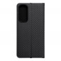 Samsung Galaxy A55 Wallet Cases LUNA Book Carbon Carbon Fibre, Elegant  Black