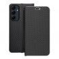 Samsung Galaxy A55 Wallet Cases LUNA Book Carbon Carbon Fibre, Elegant  Black