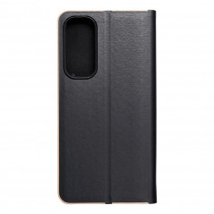 Samsung Galaxy A55 Wallet Cases LUNA Book Gold Elegant  Black