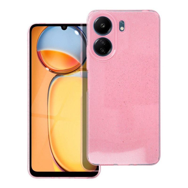 XIAOMI Redmi 13C Case CLEAR 2mm BLINK Pink