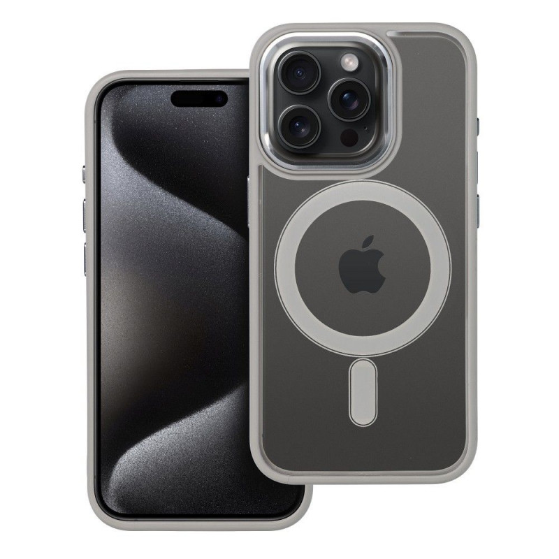 Apple iPhone 15 Pro Case Color Edge Mag MagSAFE  Titanium grey